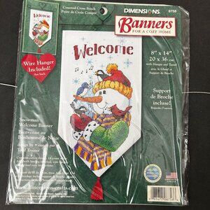 Dimensions | Banners For A Cozy Home | Snowman Welcome Banner | 8727